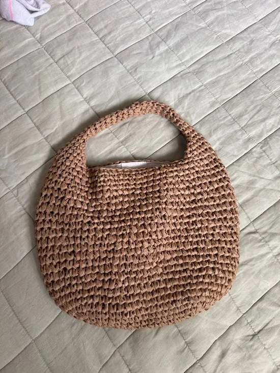 Hat Attack Slouch Woven Bag in Natural - Picture 4 of 7